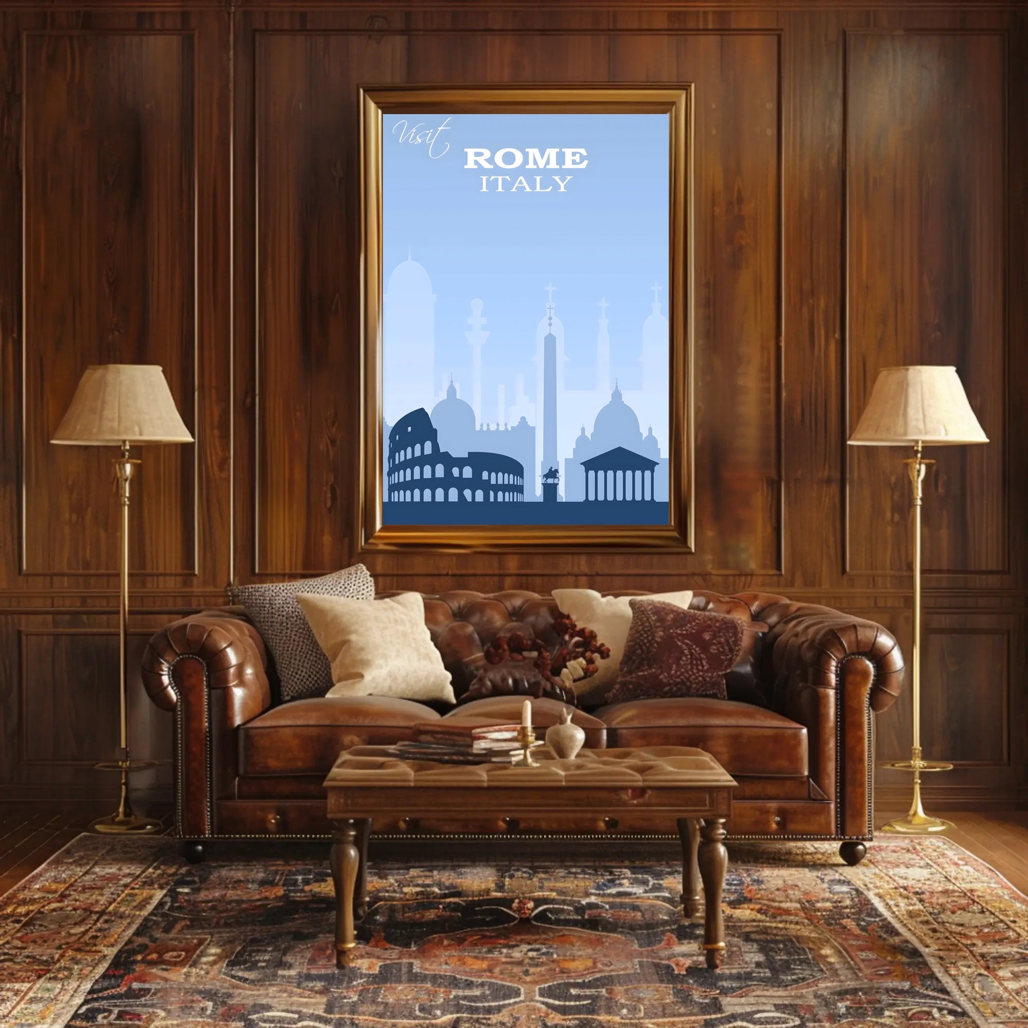 Visit Rome, Italy Travel Poster