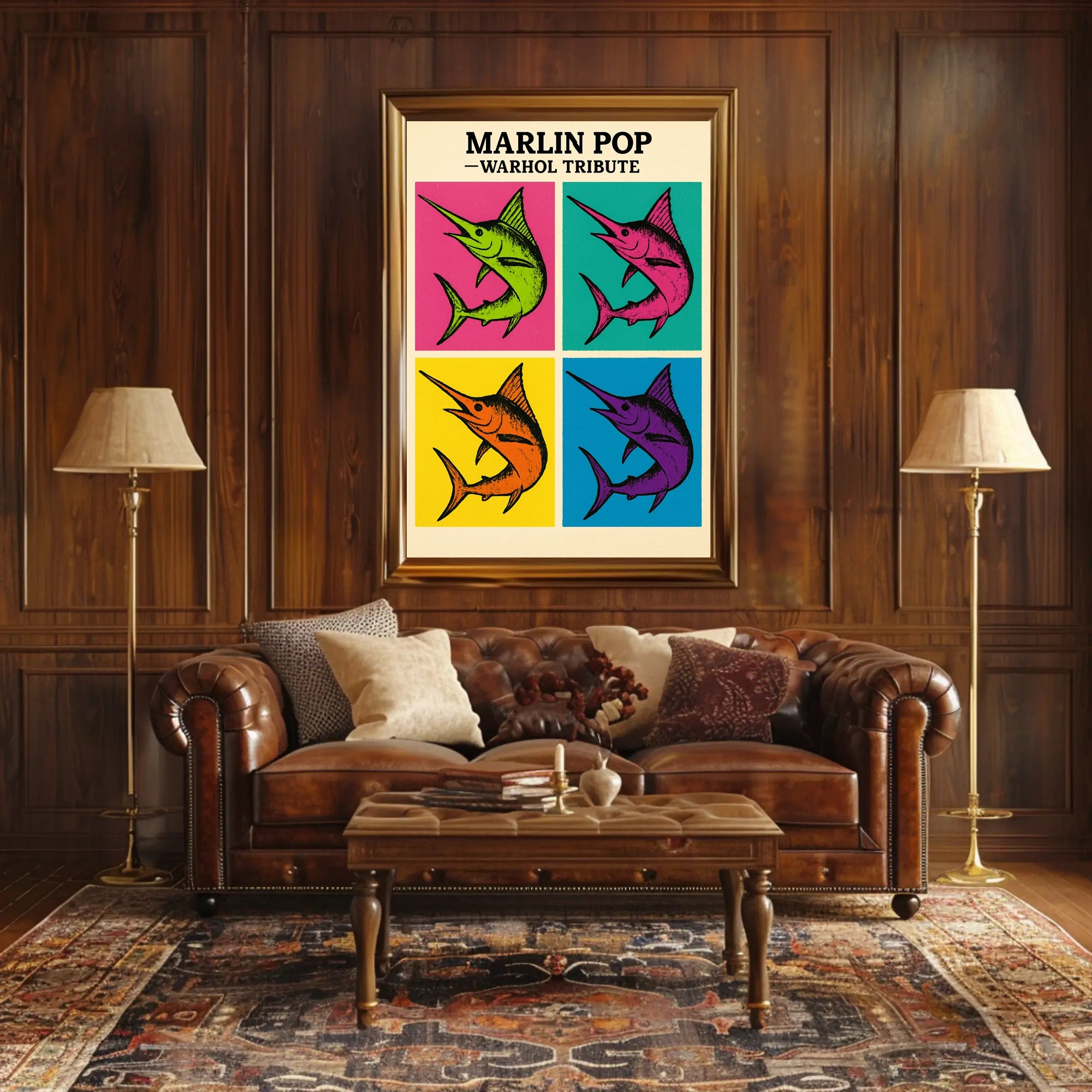 Marlin Pop – Warhol Tribute Poster PosterGoat