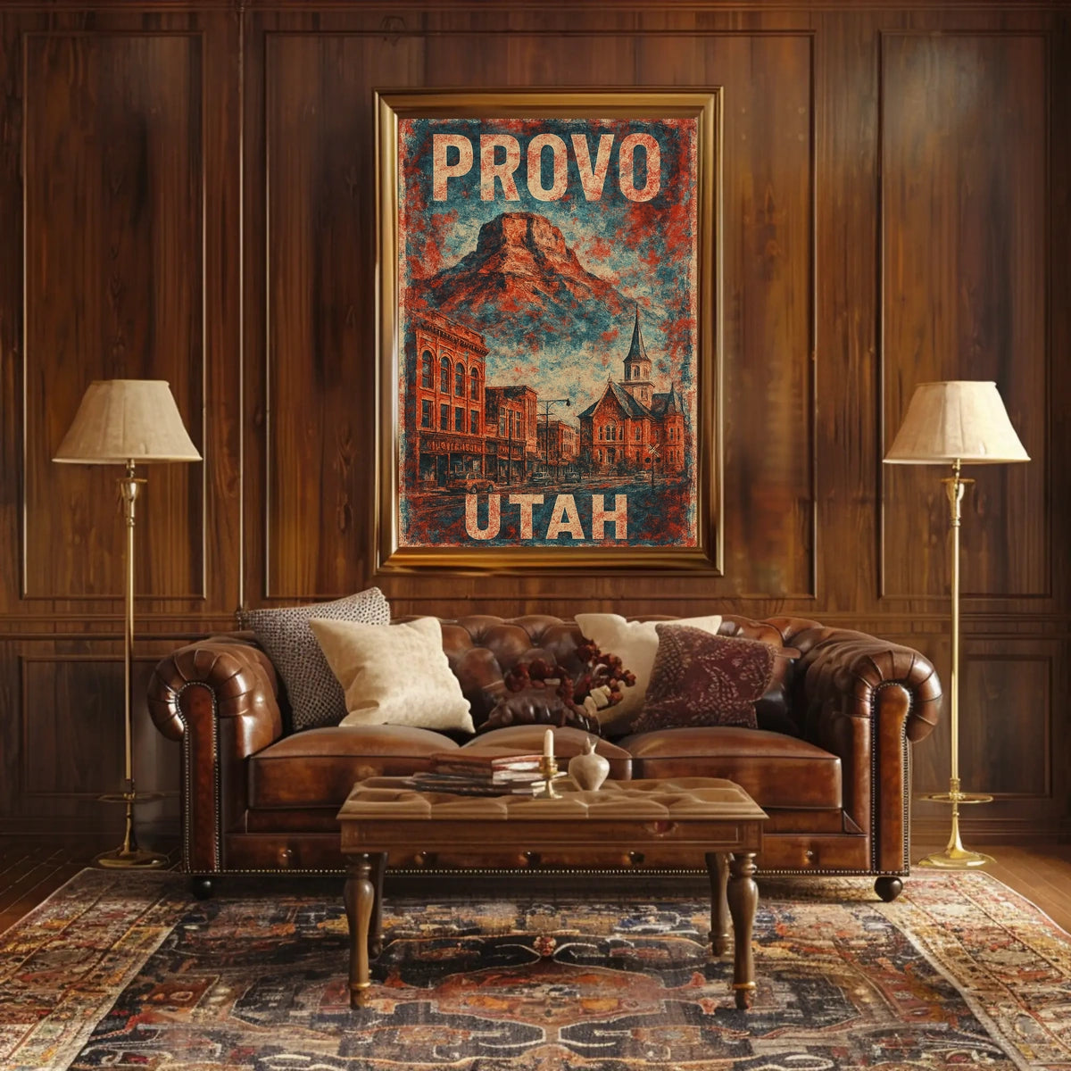 Provo, Utah Vintage Vintage Poster