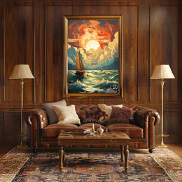Sailing Into The Sunset Poster PosterGoat