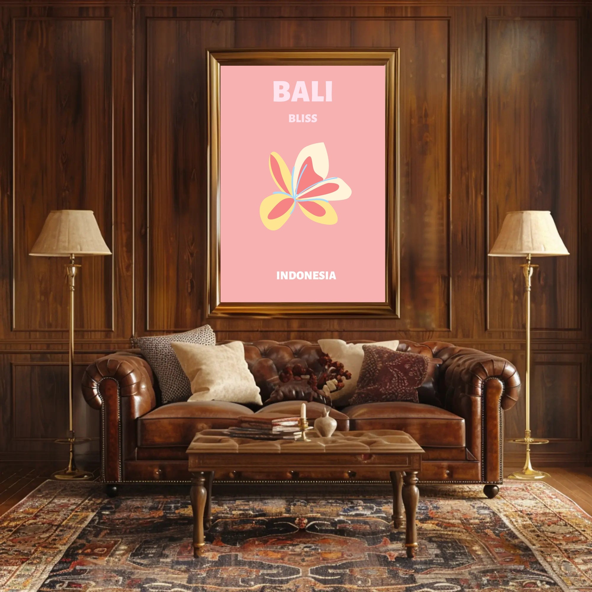 Bali Bliss Pastel Paradise Travel Poster PosterGoat