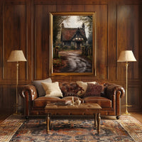 Rustic Cottage In Autumn Poster