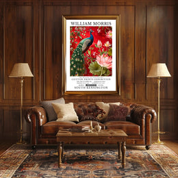 The Artistry of William Morris Cotton Prints Exhibition Poster