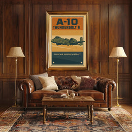 A-10 Thunderbolt II Retro Design Military Recruitment Poster