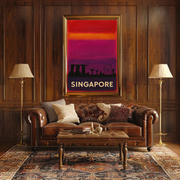 Singapore Skyline Poster