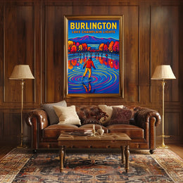 Burlington Lake Champlain Lights Poster