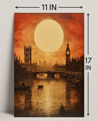 Sunset Over London Poster