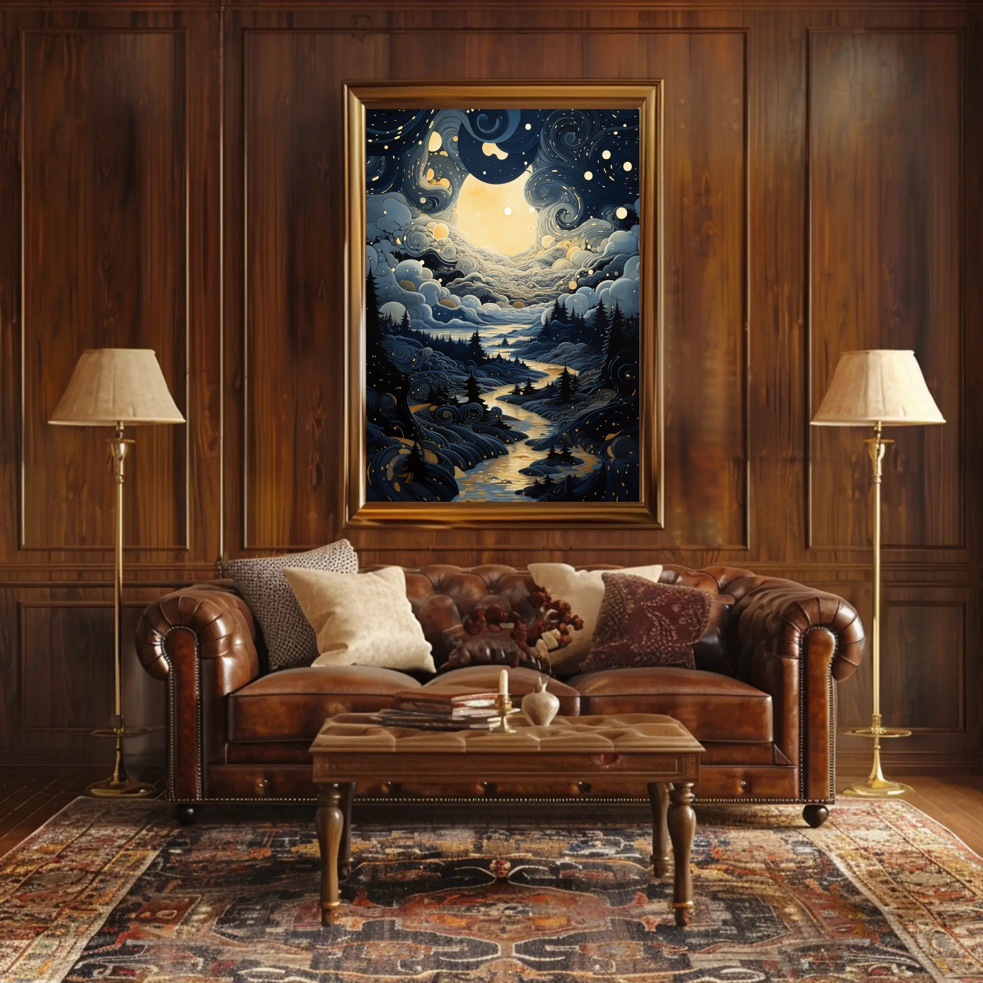 Celestial Nightscape Poster PosterGoat