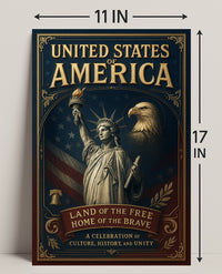 Land of the Free, Home of the Brave Poster PosterGoat