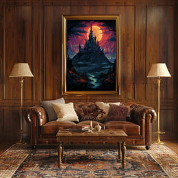 Enchanted Castle At Dusk Poster