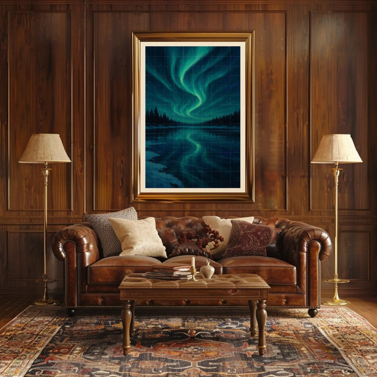 Aurora Borealis Reflections Poster