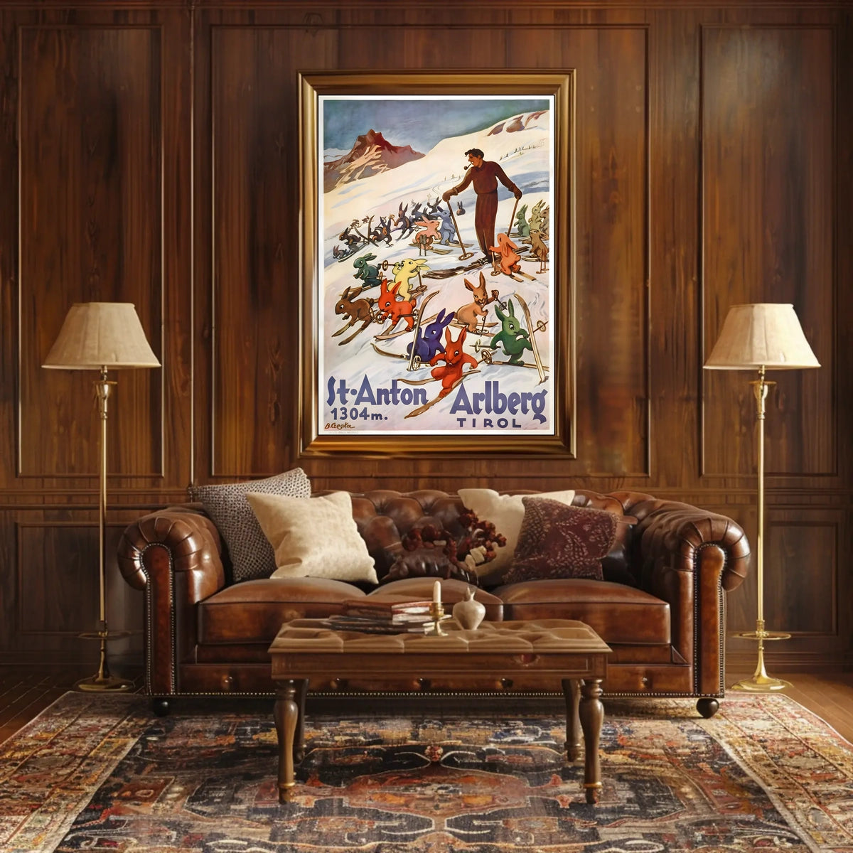St. Anton Arlberg Skiing Adventure Poster