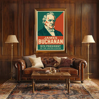 James Buchanan 15th President Patriotic Oil Painting Poster