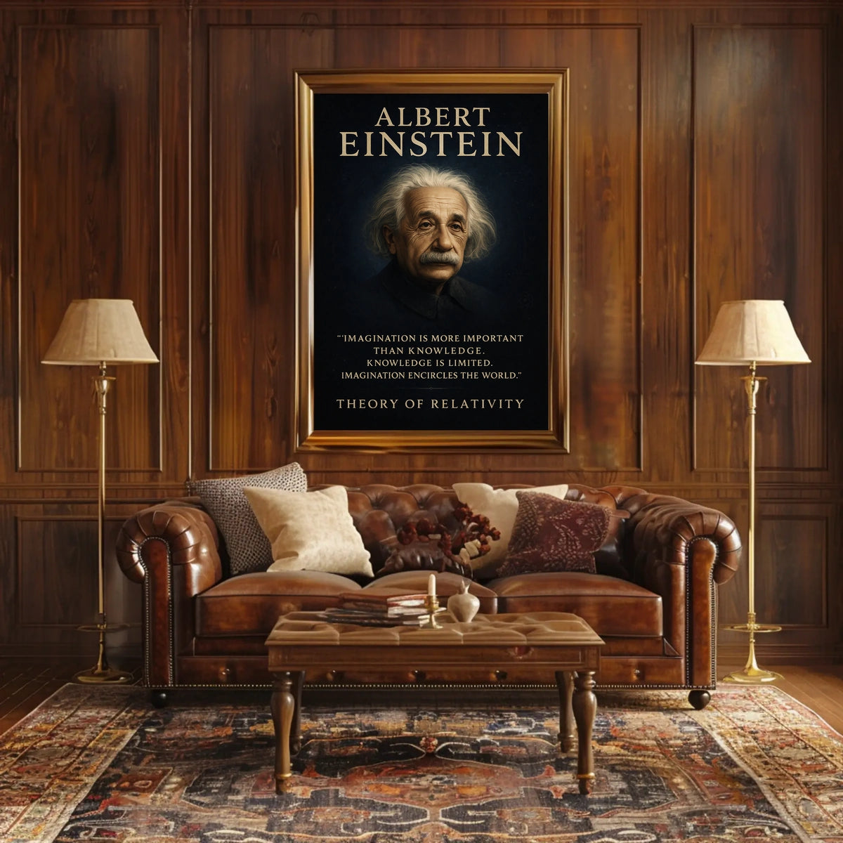 Albert Einstein Inspirational Photorealistic Poster for Creativity