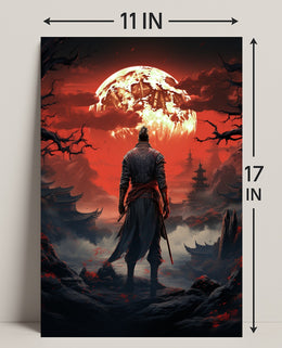 Warrior Under The Blood Moon Poster