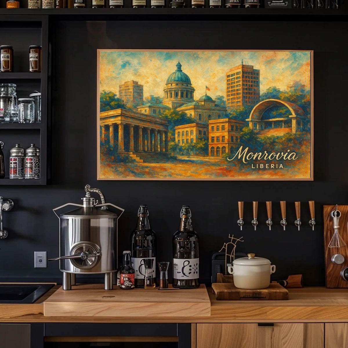 Monrovia Liberia Cityscape Photography Wanderlust Poster