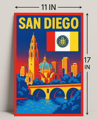 San Diego A Vibrant Cityscape Poster PosterGoat