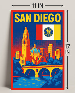 San Diego A Vibrant Cityscape Poster PosterGoat