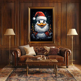 Festive Duck Christmas Celebration Animal Poster