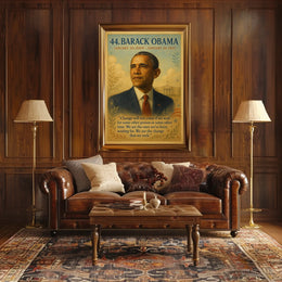 Barack Obama Change Inspirational Patriotic Poster