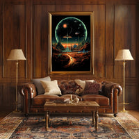 Futuristic Cosmic Landscape Poster