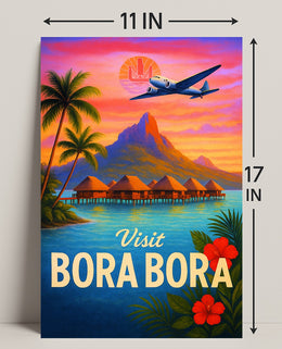 Visit Bora Bora Poster PosterGoat