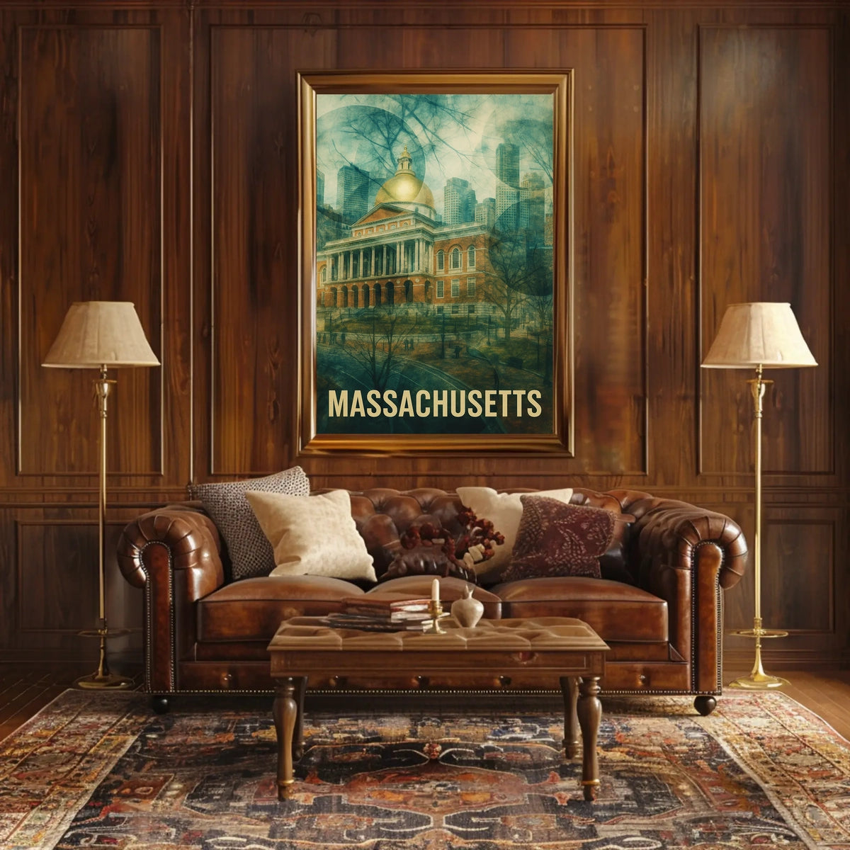 Massachusetts State House Poster
