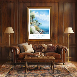 Tranquil Beauty of Lake Geneva Poster