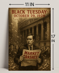 Black Tuesday Wall Art Historical or Presidential Poster