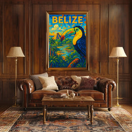 Belize Vibrant Wildlife And Culture Poster