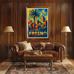 Vibrant Fresno Poster