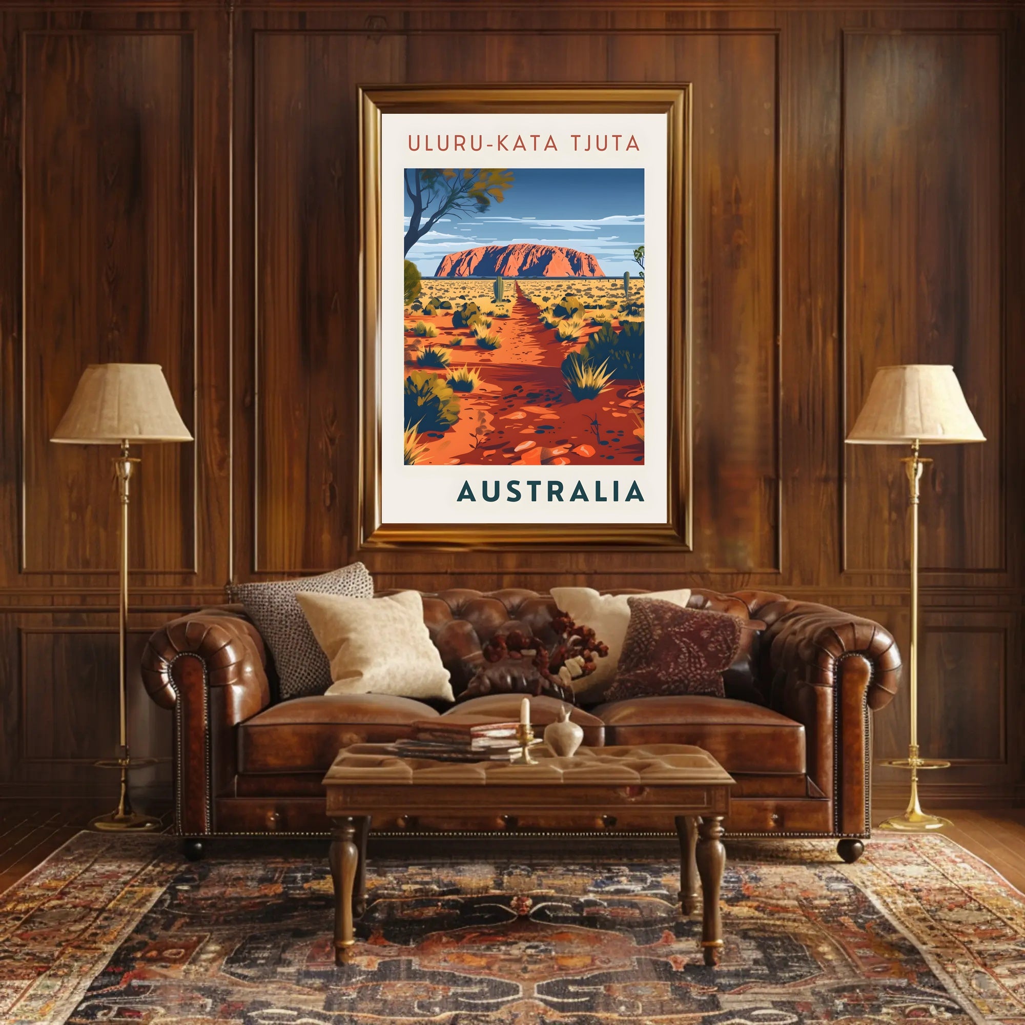 Uluru Outback Adventure Artwork National Park Poster