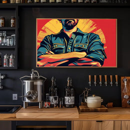 Empowering Retro Pop-Art Poster: Strength and Revolution