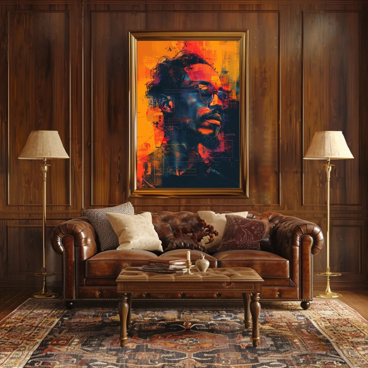 Vibrant Abstract Portrait Abstract Poster