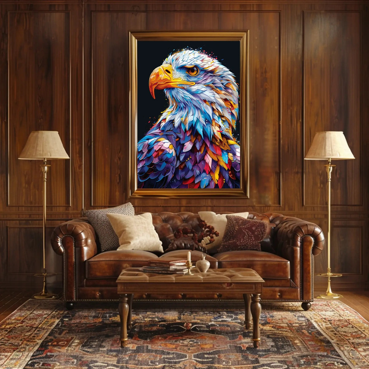 Vibrant Eagle Portrait Poster