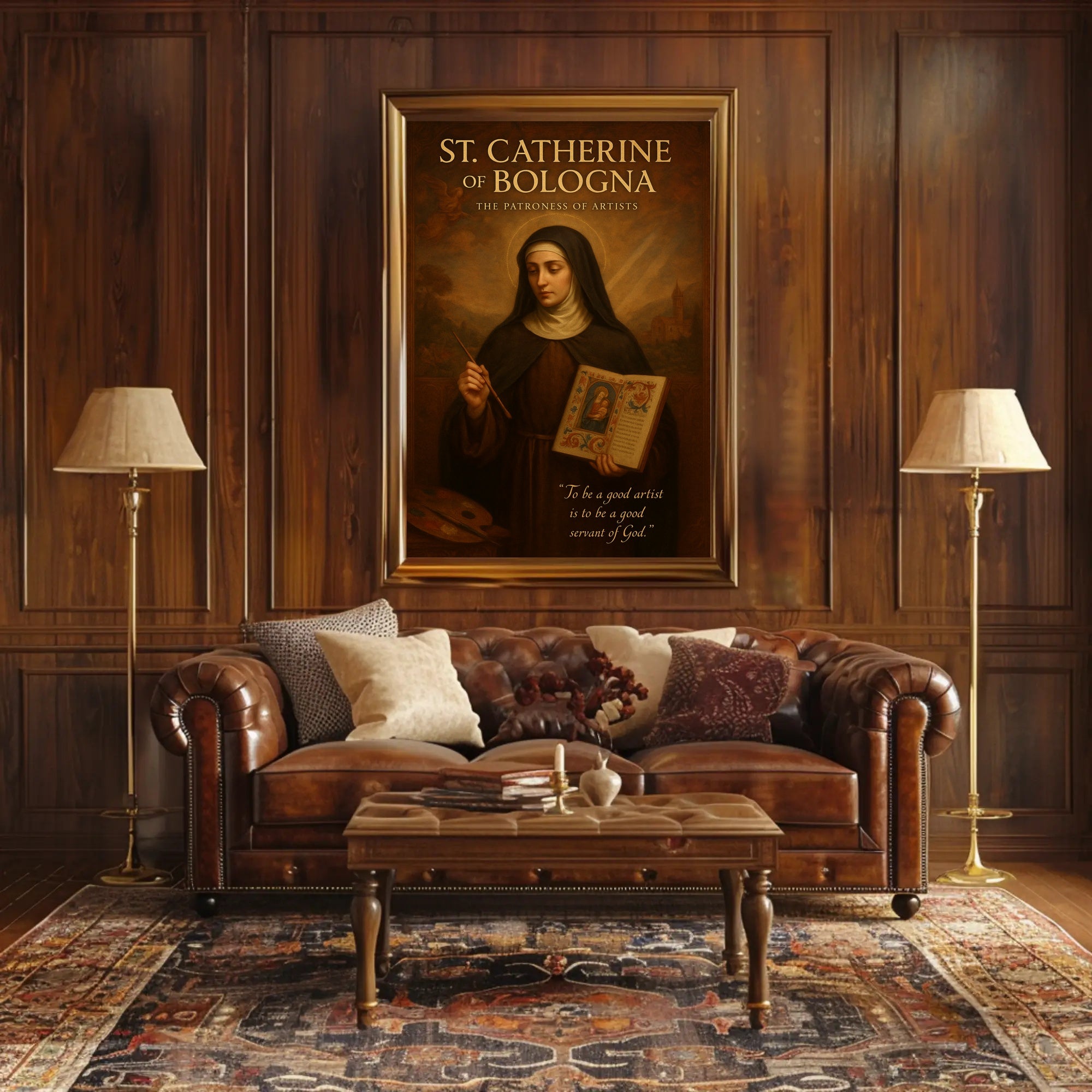 St. Catherine Of Bologna The Patroness Poster