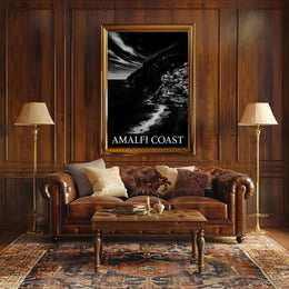 Amalfi Coast Poster Scenic Sunset Seascape Wall Art