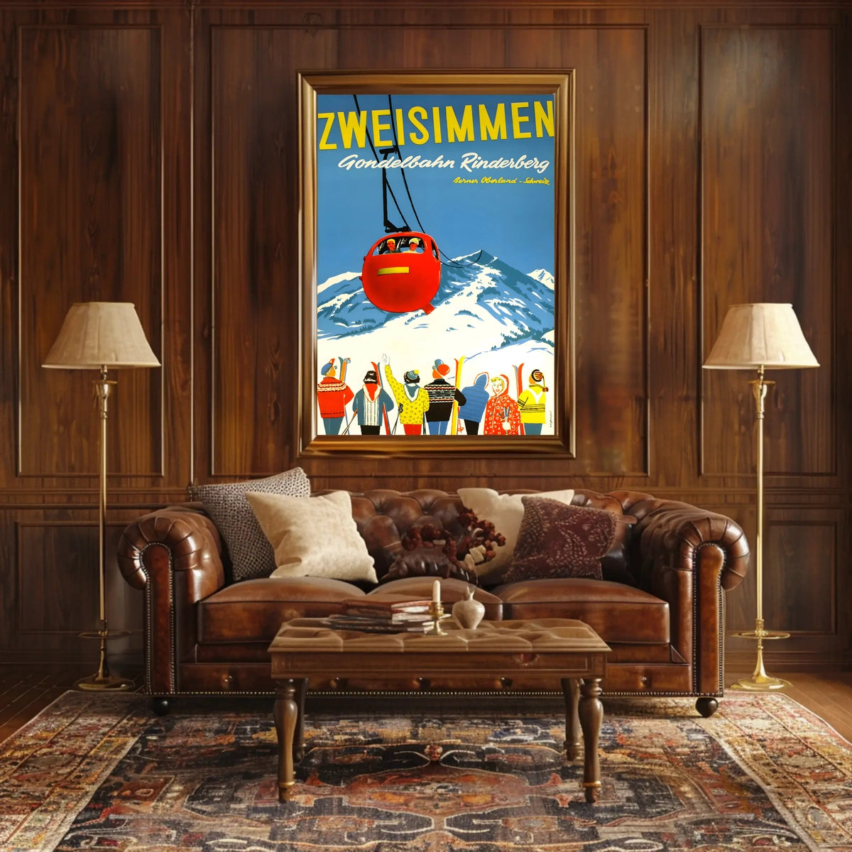 Zweisimmen Gondelbahn Rinderberg Poster