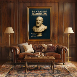 Benjamin Harrison Bust Historical or Presidential Poster PosterGoat