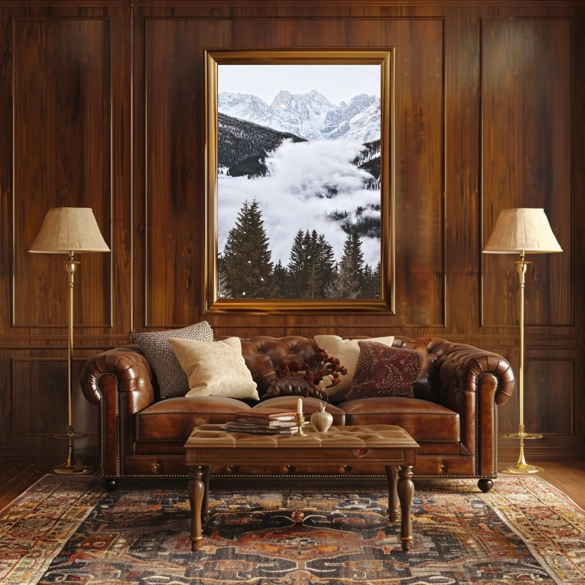 Breathtaking Mountain Landscape Photorealism National Park Poster