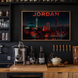 Jordan A Nighttime Cityscape Poster