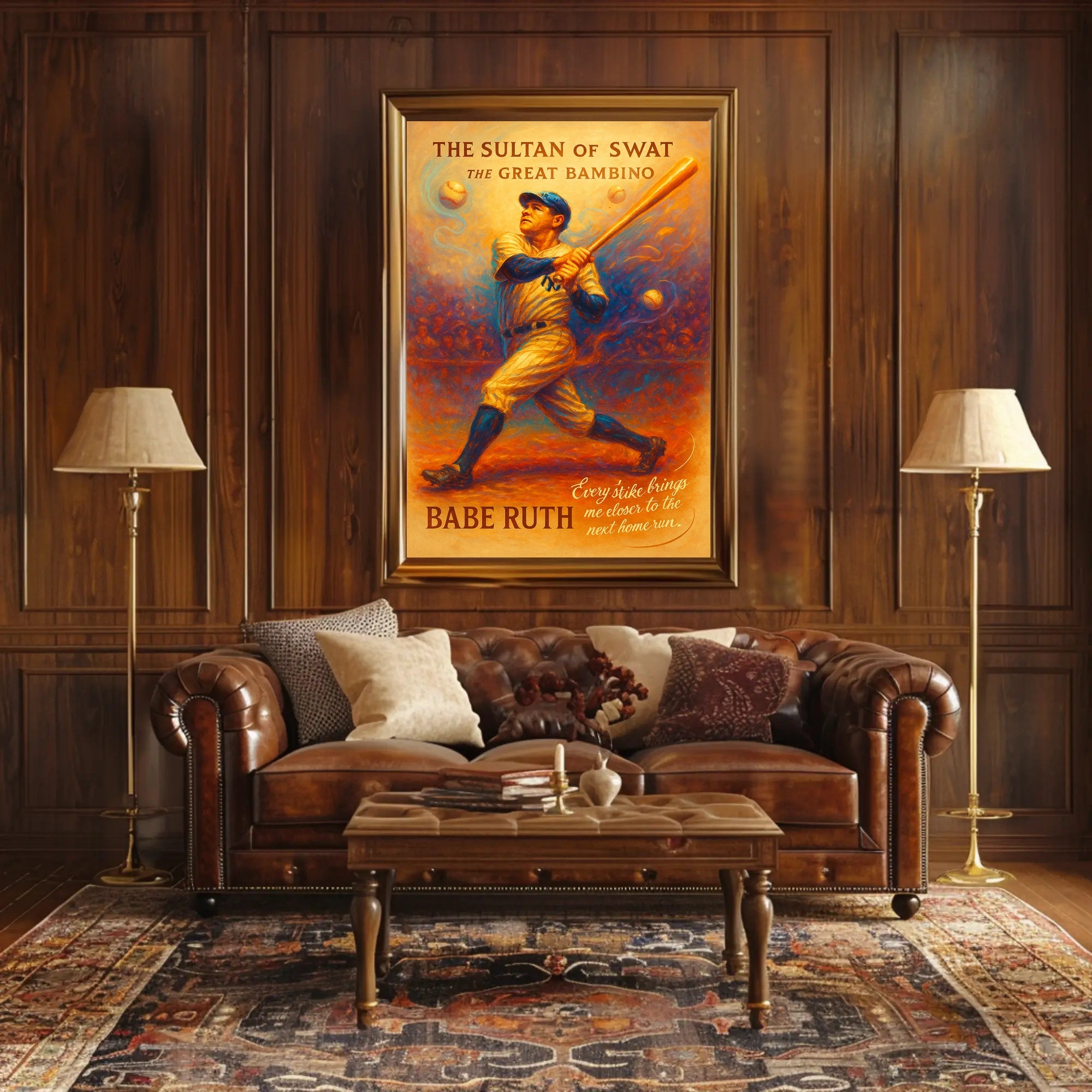 Babe Ruth Vintage Baseball Sports Poster