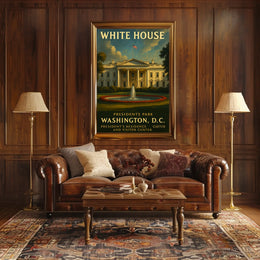 The White House Presidential Residence Poster
