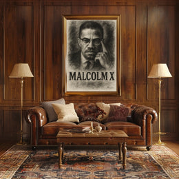 Malcolm X Portrait Poster
