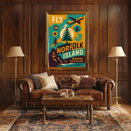 Fly to Norfolk Island Poster