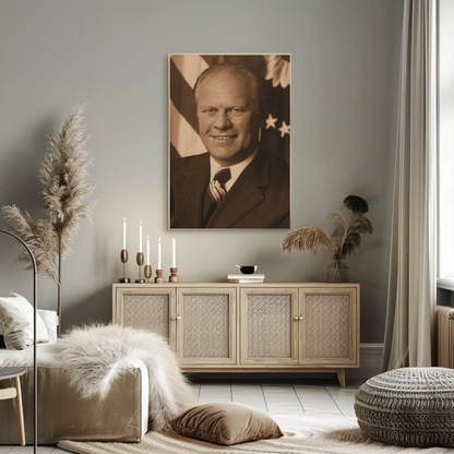 Gerald Ford 38th President Sepia Photo