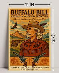 Buffalo Bill Legendary Heritage Adventure Poster Wall Art