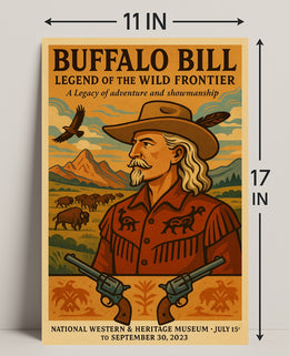 Buffalo Bill Legendary Heritage Adventure Poster Wall Art