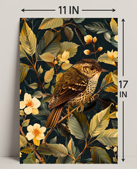 Richly Illustrated Vintage Bird Nature Art Animal Poster