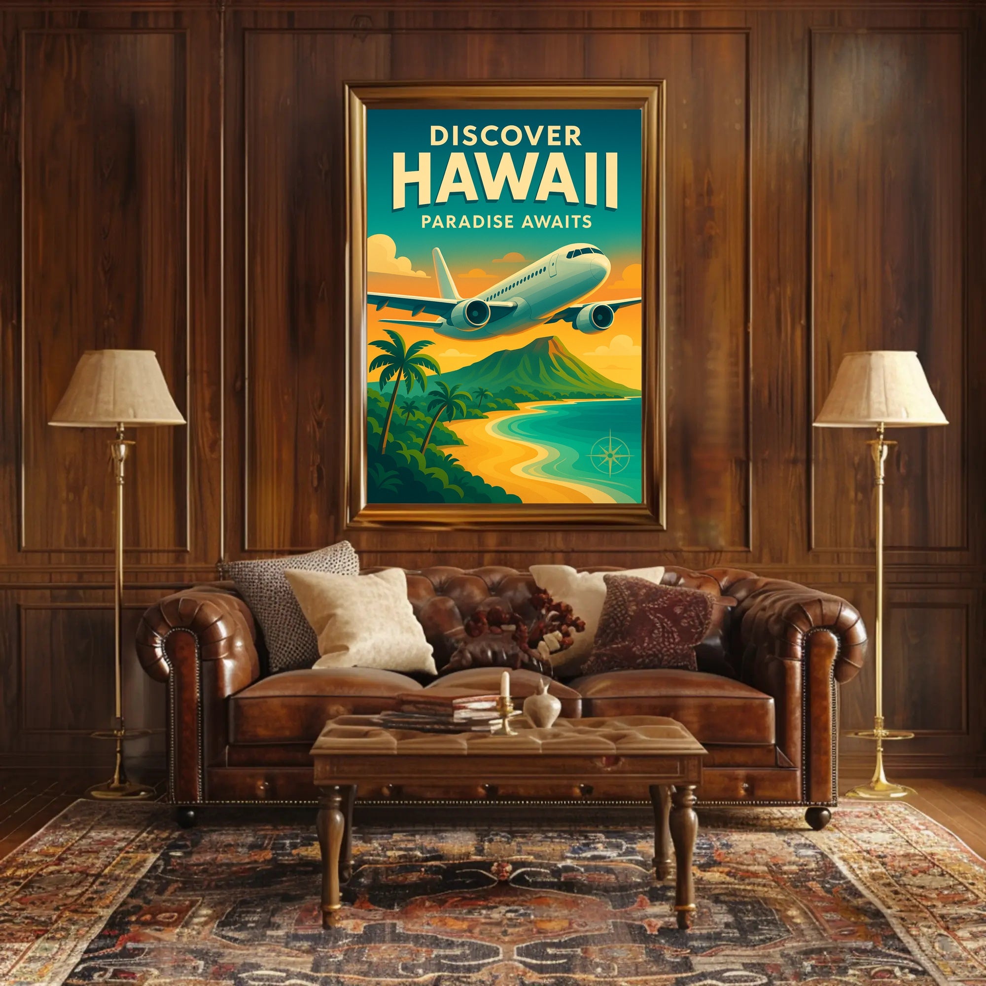 Discover Hawaii Vintage Travel Poster PosterGoat
